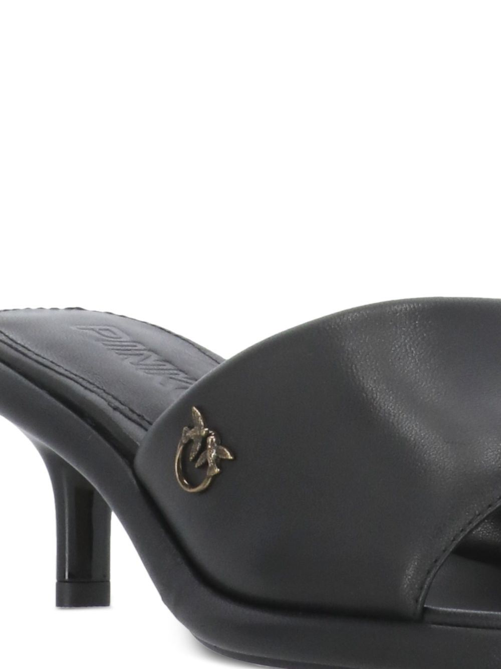 60mm logo-plaque square-toe heeled sandals - 3