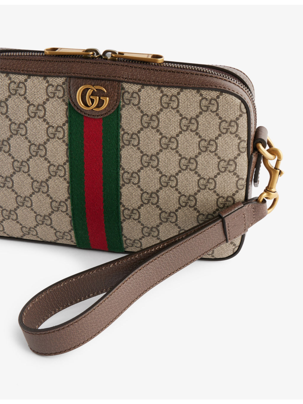 Monogram-pattern brand-plaque canvas cross-body bag - 3