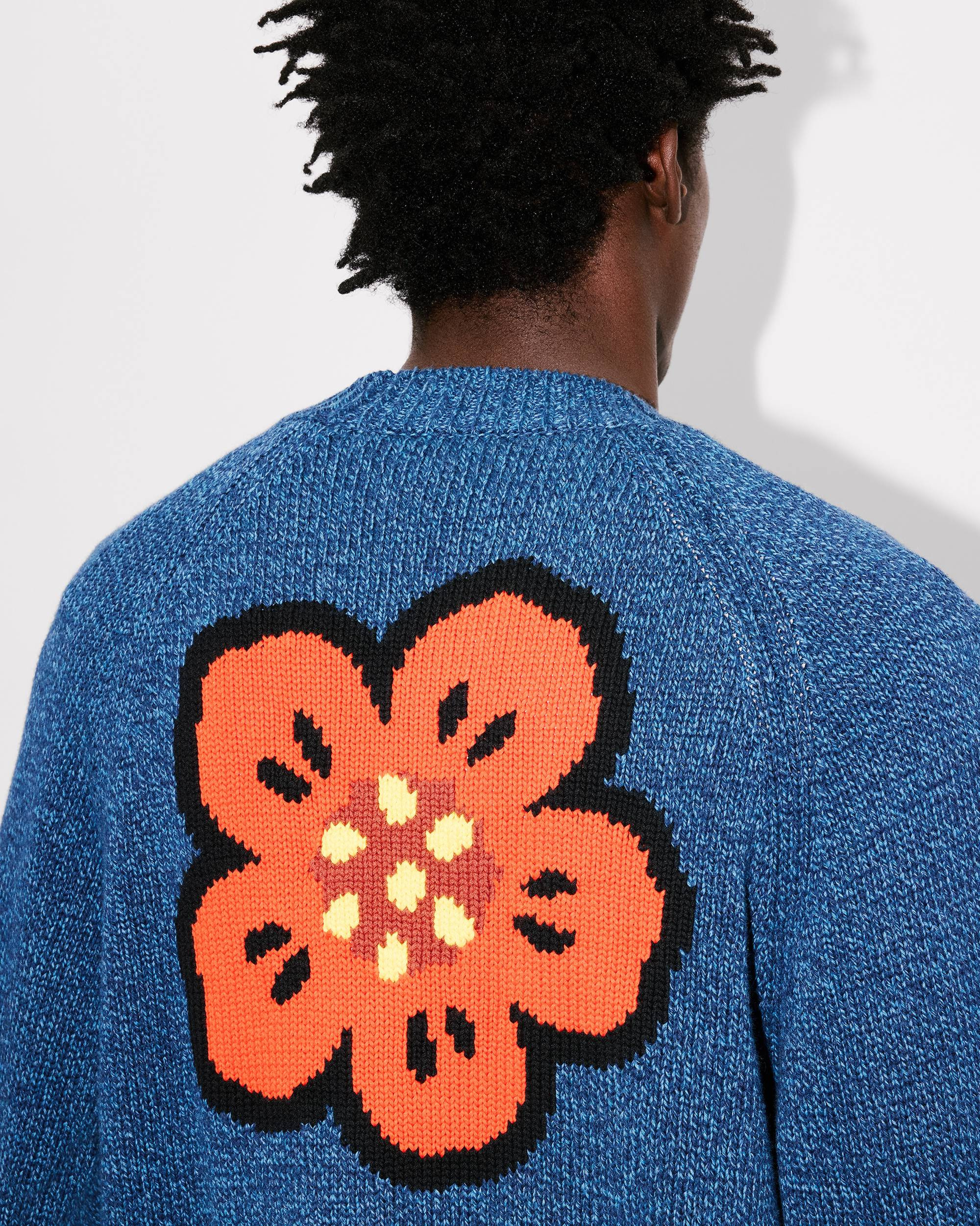 'Boke Flower' cardigan in cotton wool - 7