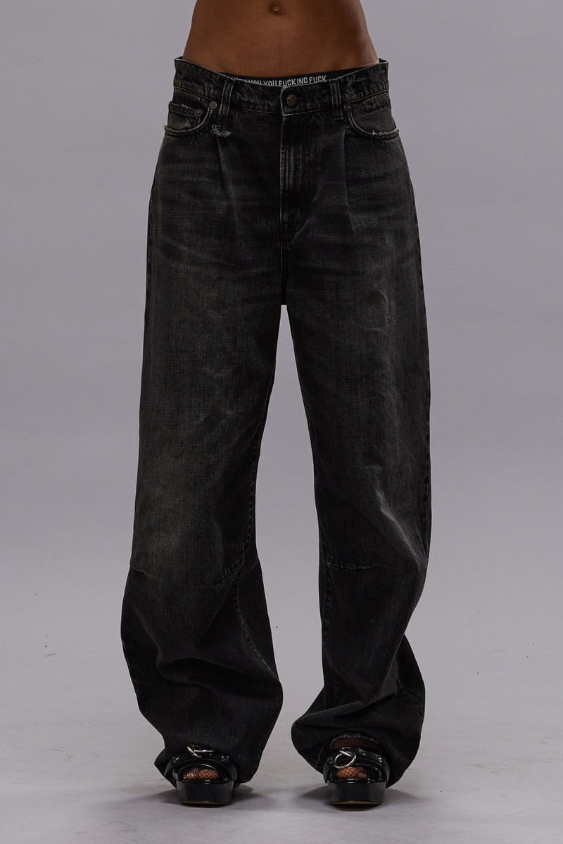 WAYNE ARTICULATED KNEE JEAN - ALTON BLACK -R13 5
