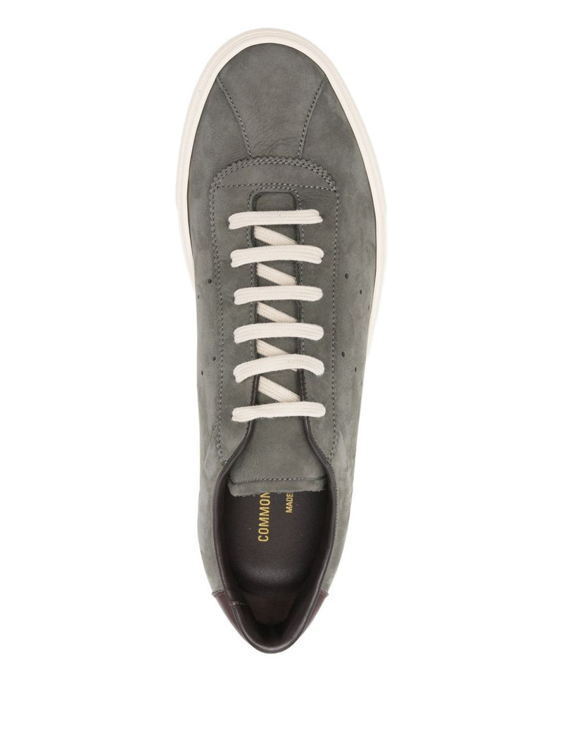 perforated suede sneakers 4