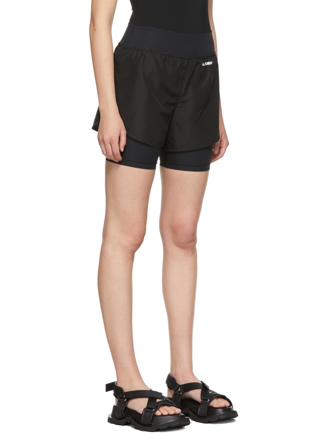 Black Nylon Sport Shorts - 2