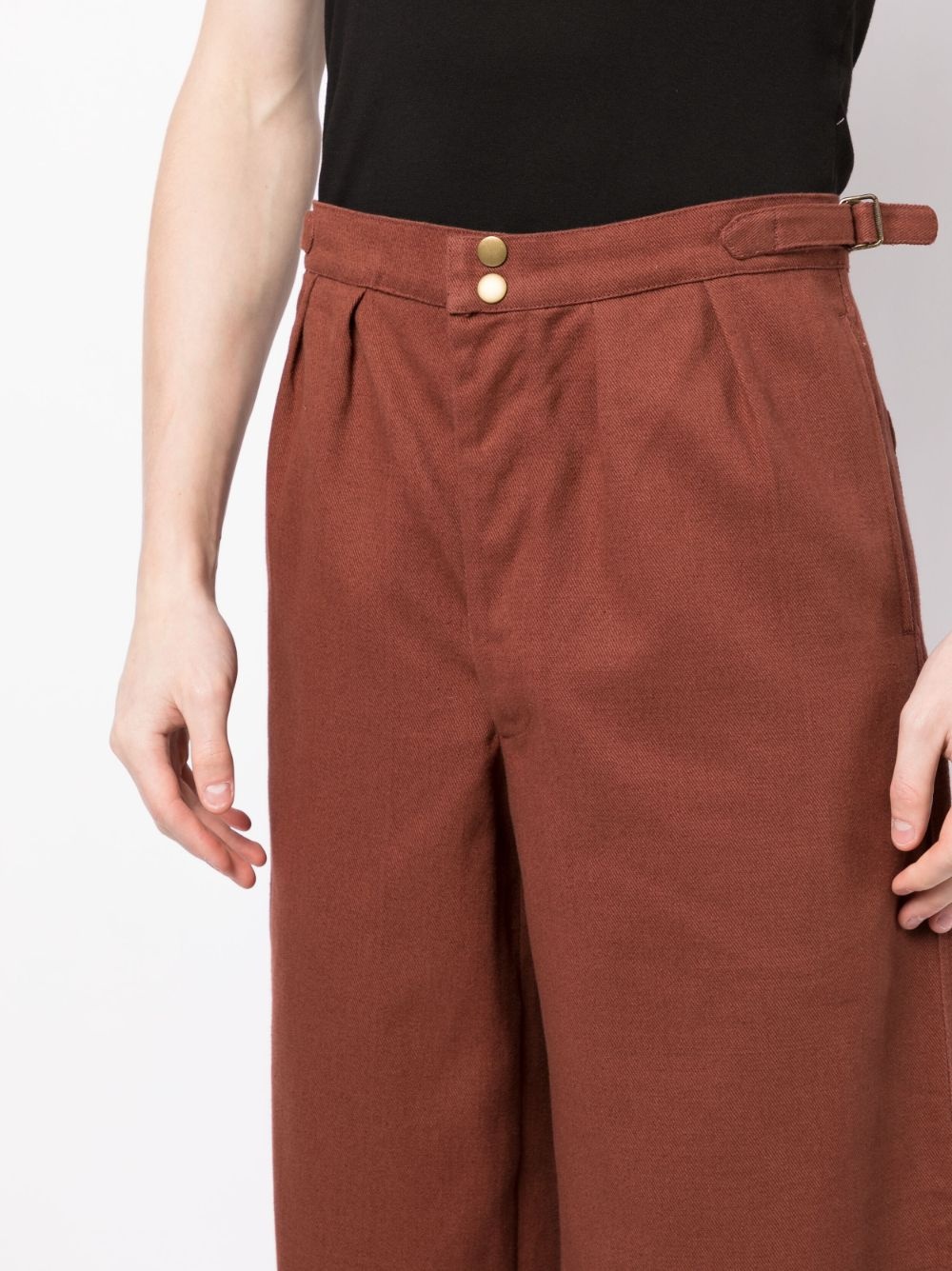 cropped wide-leg trousers - 5