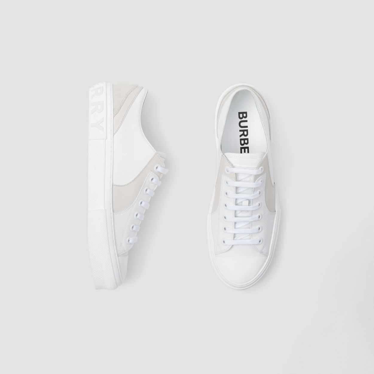 Two-tone Leather Sneakers - 7