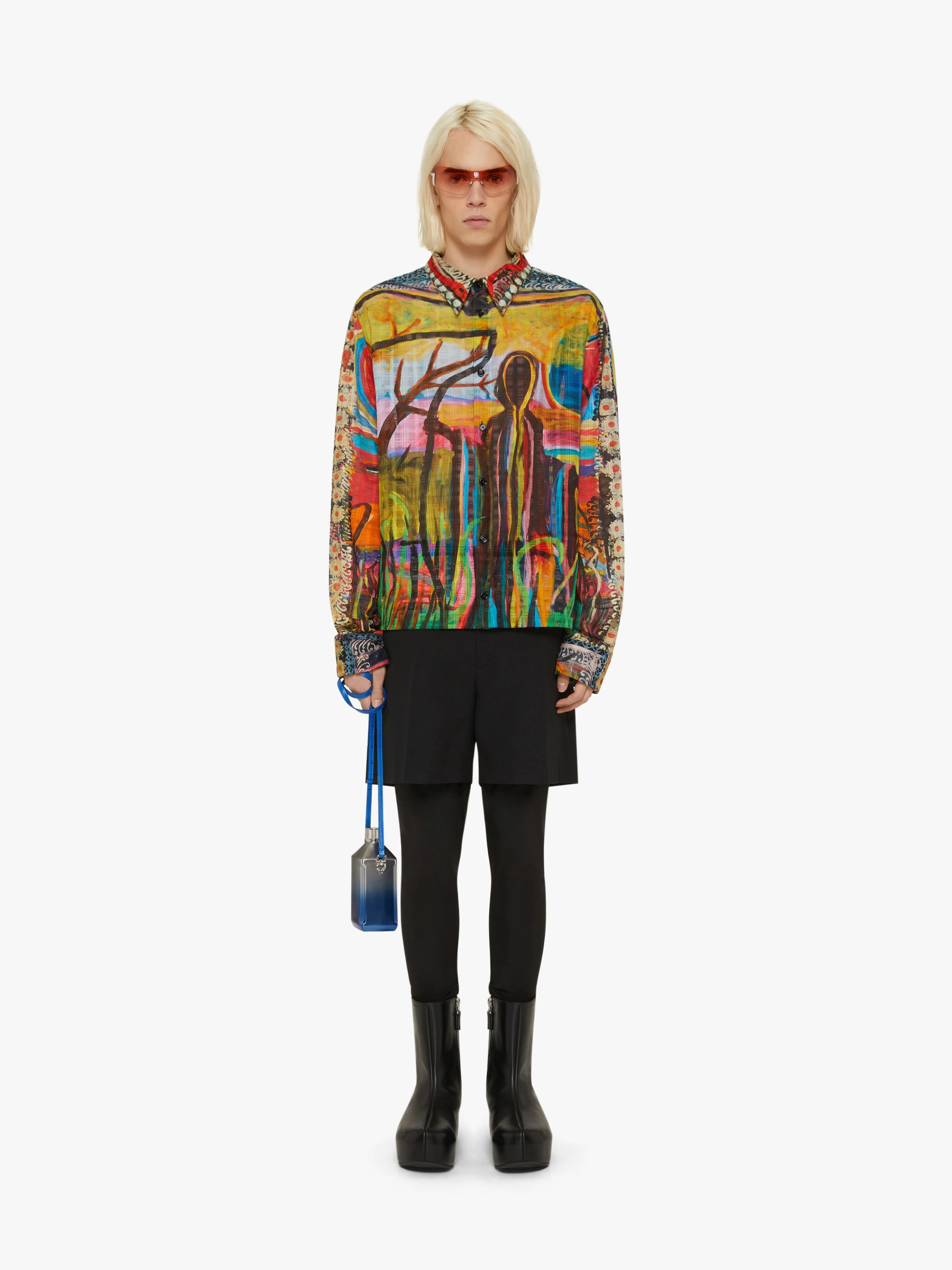 OVERSIZED SHIRT IN COTTON WITH REAPER PRINT - 2