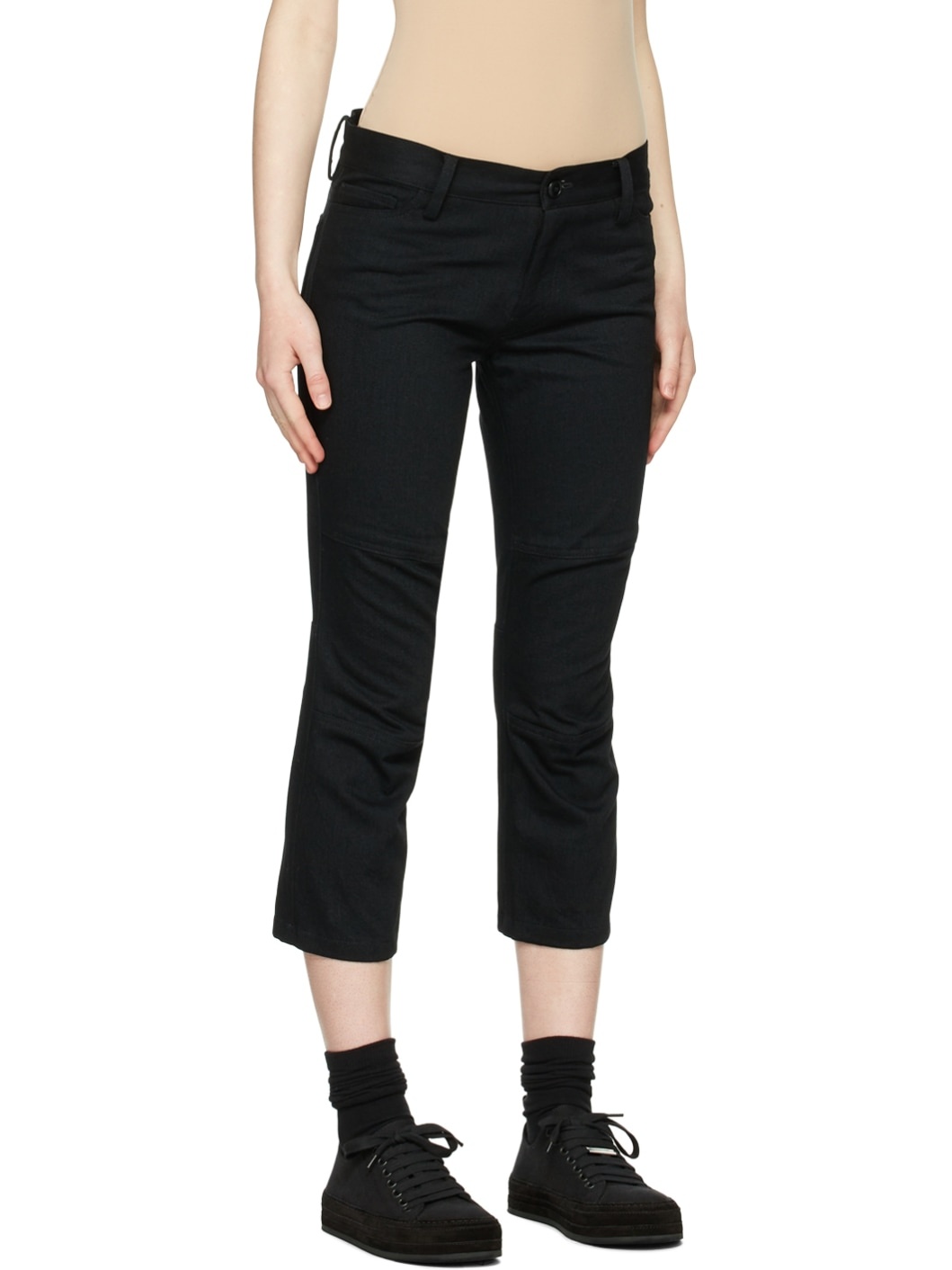 Black Cropped Jeans - 2