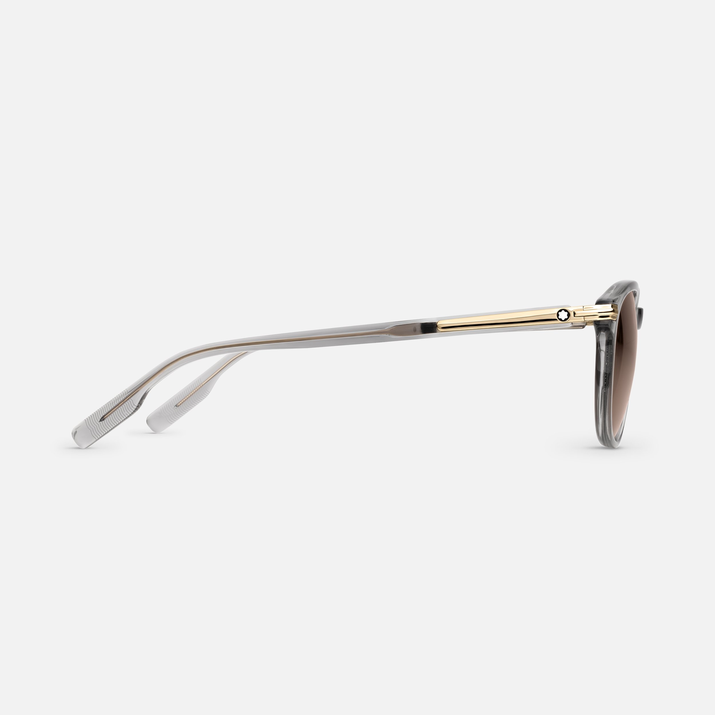 Squared Sunglasses with Gray Colored Acetate Frame - 4