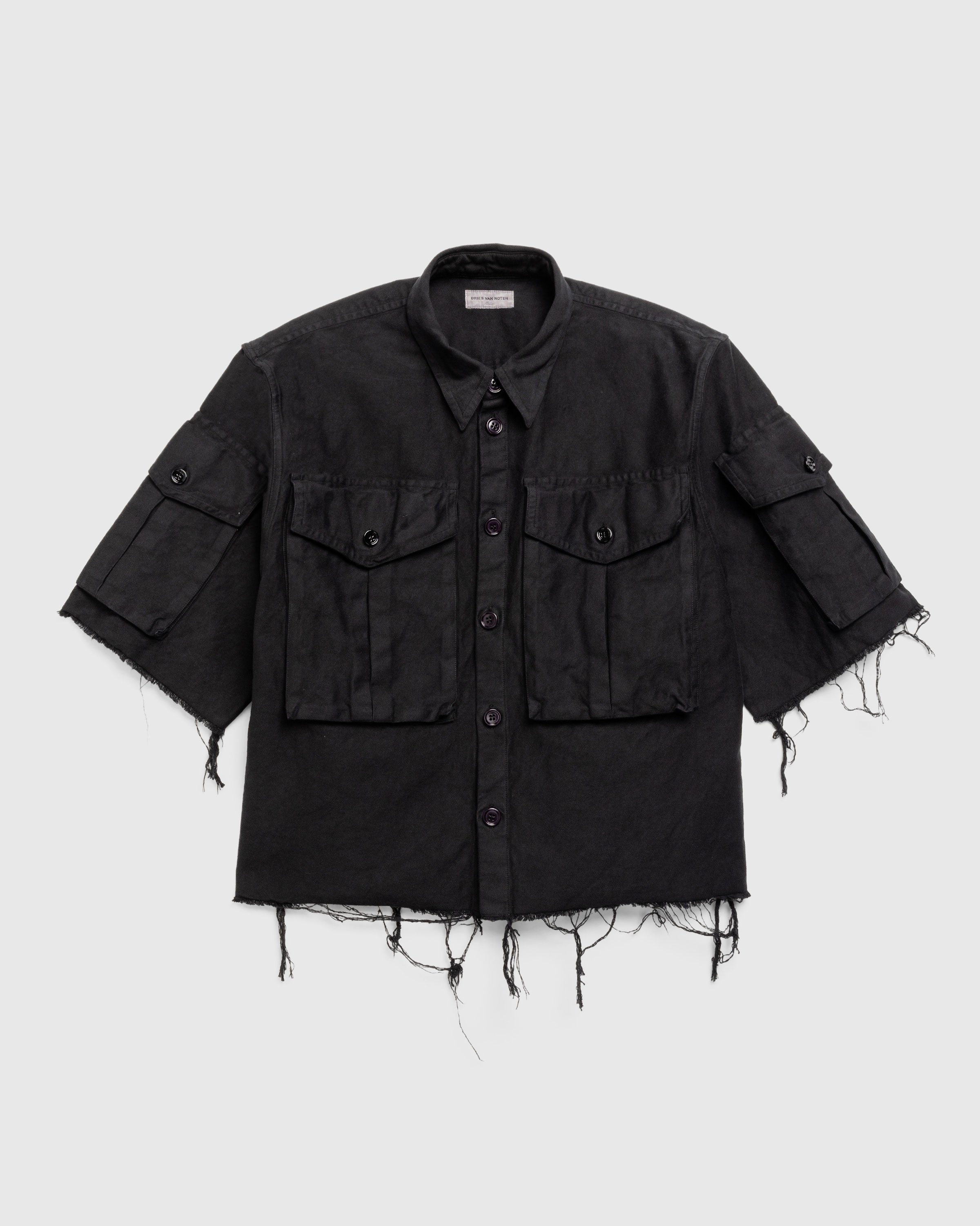 Dries van Noten – Century Cargo Shirt Black - 1