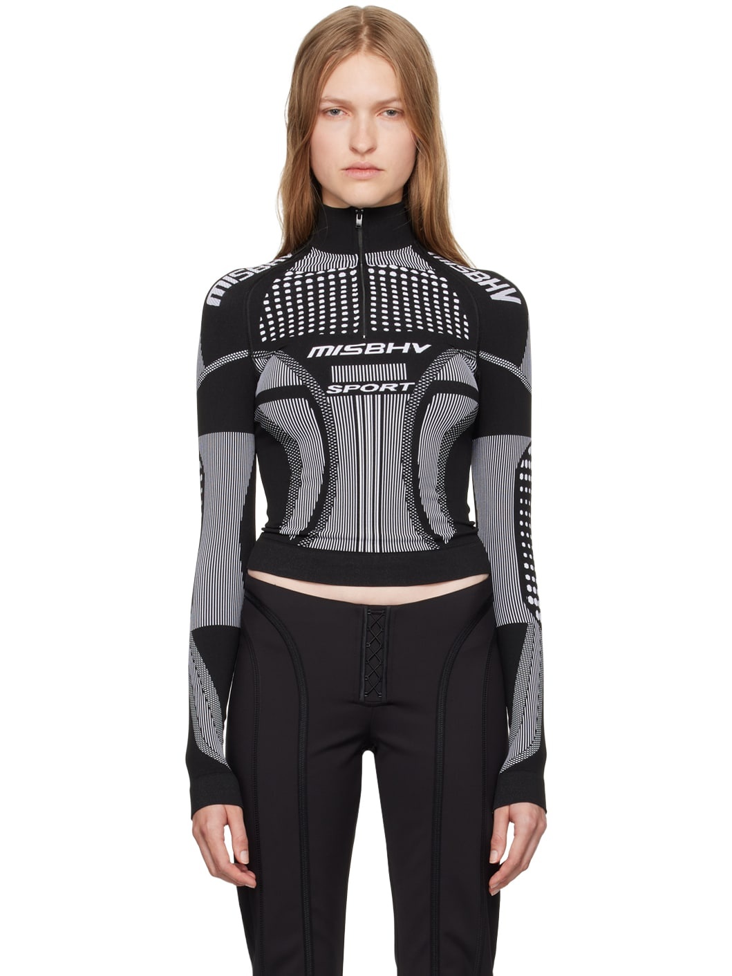 Black Europa Quarter-Zip Sport Top - 1