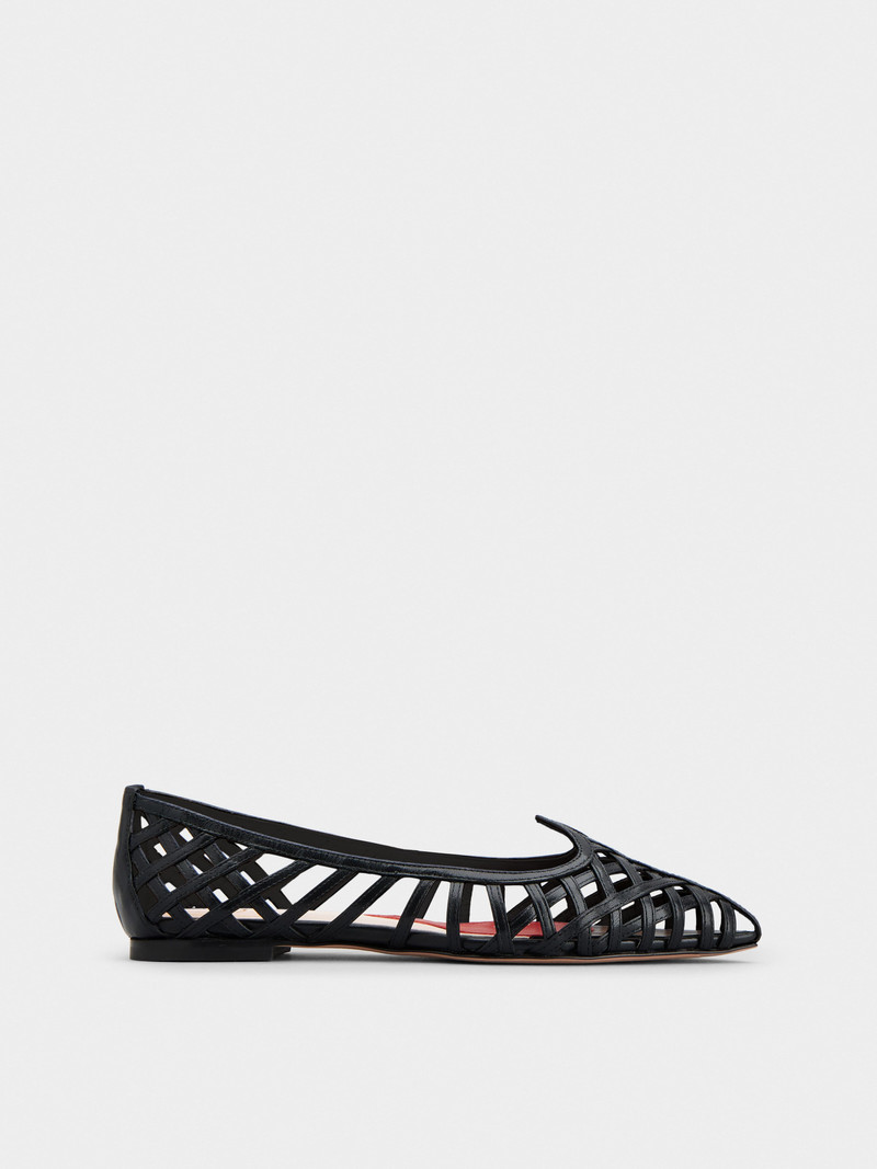 I Love Vivier Multistrap Ballerinas in Leather 1