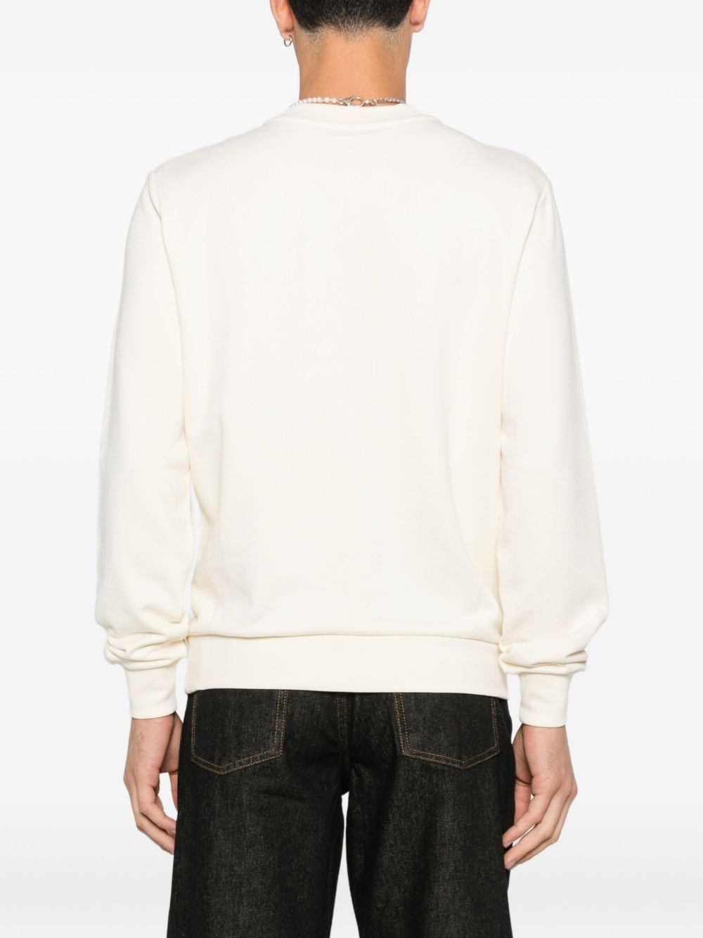 logo-print crew-neck sweater - 4