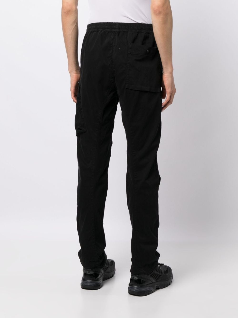 logo-patch tapered-leg trousers - 4