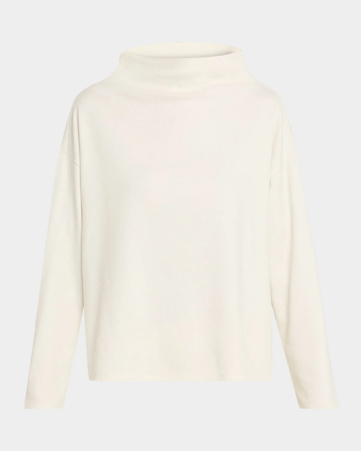 Missy Waffle-Knit Funnel-Neck Sweater - 1