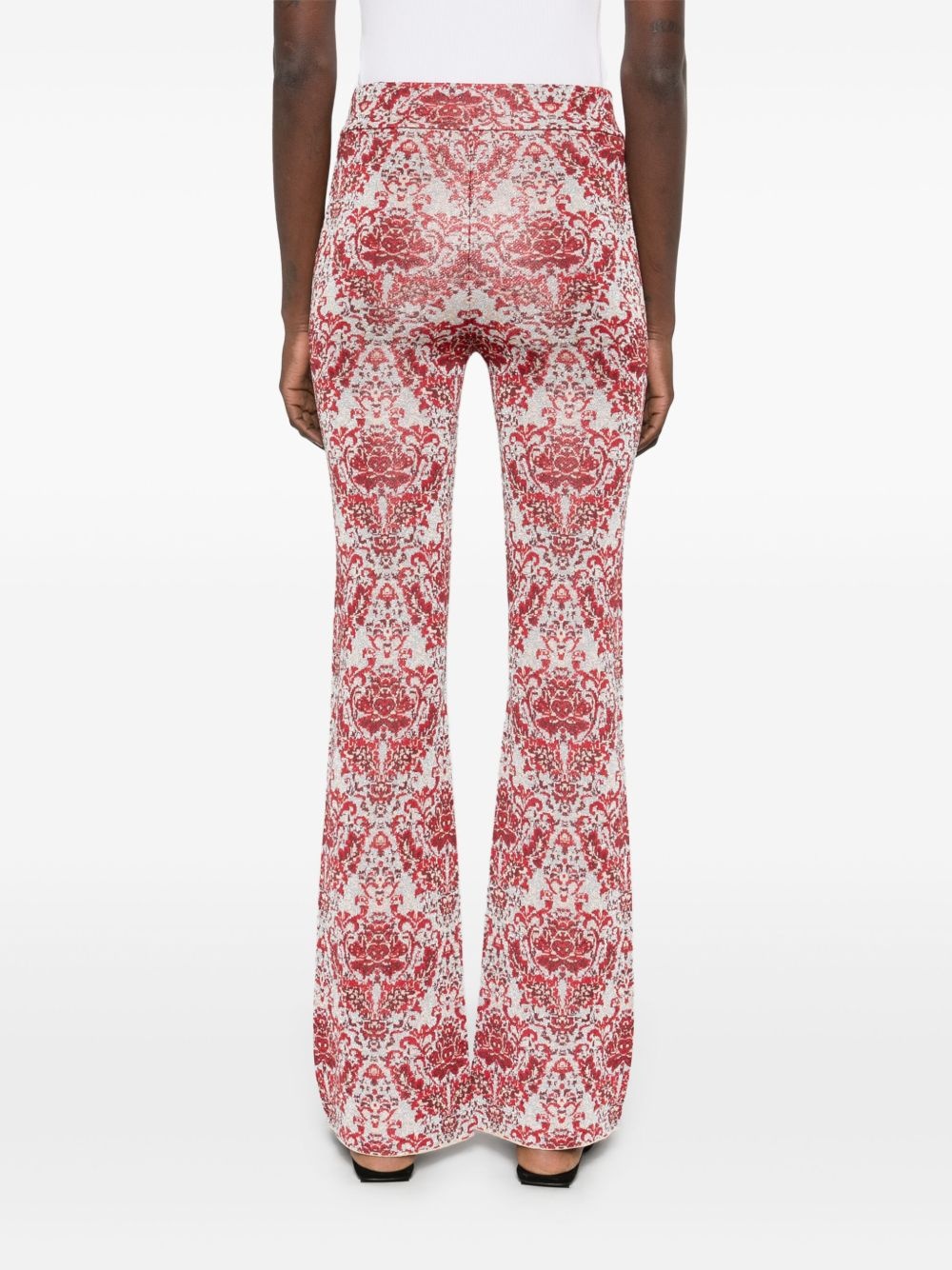 paisley jacquard slim trousers - 4