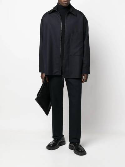 Studio Nicholson long-sleeve wool shirt jacket outlook