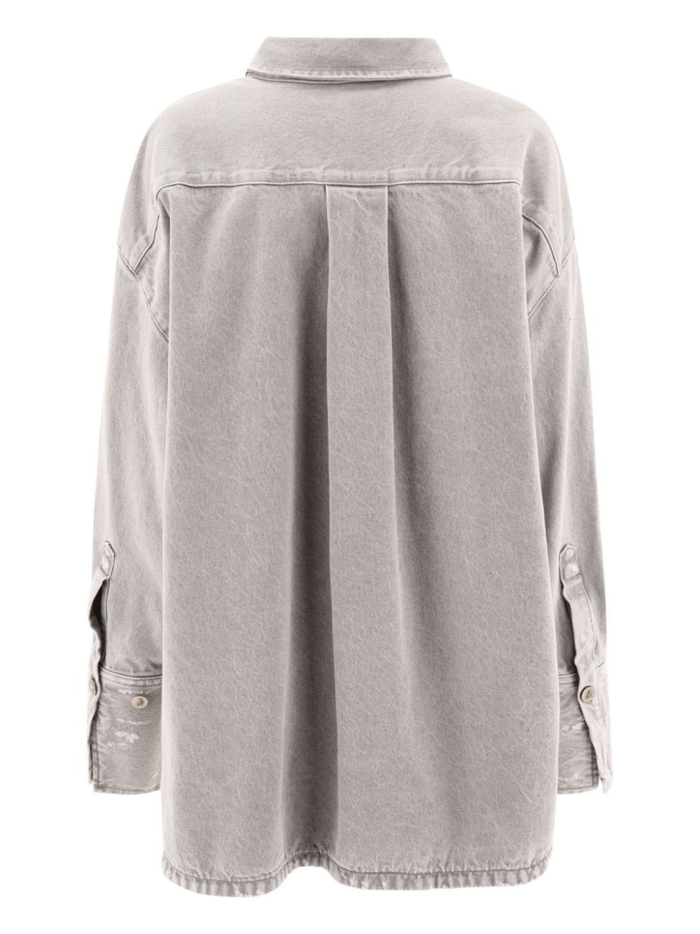 cut-out detail asymmetric collar shirt - 2