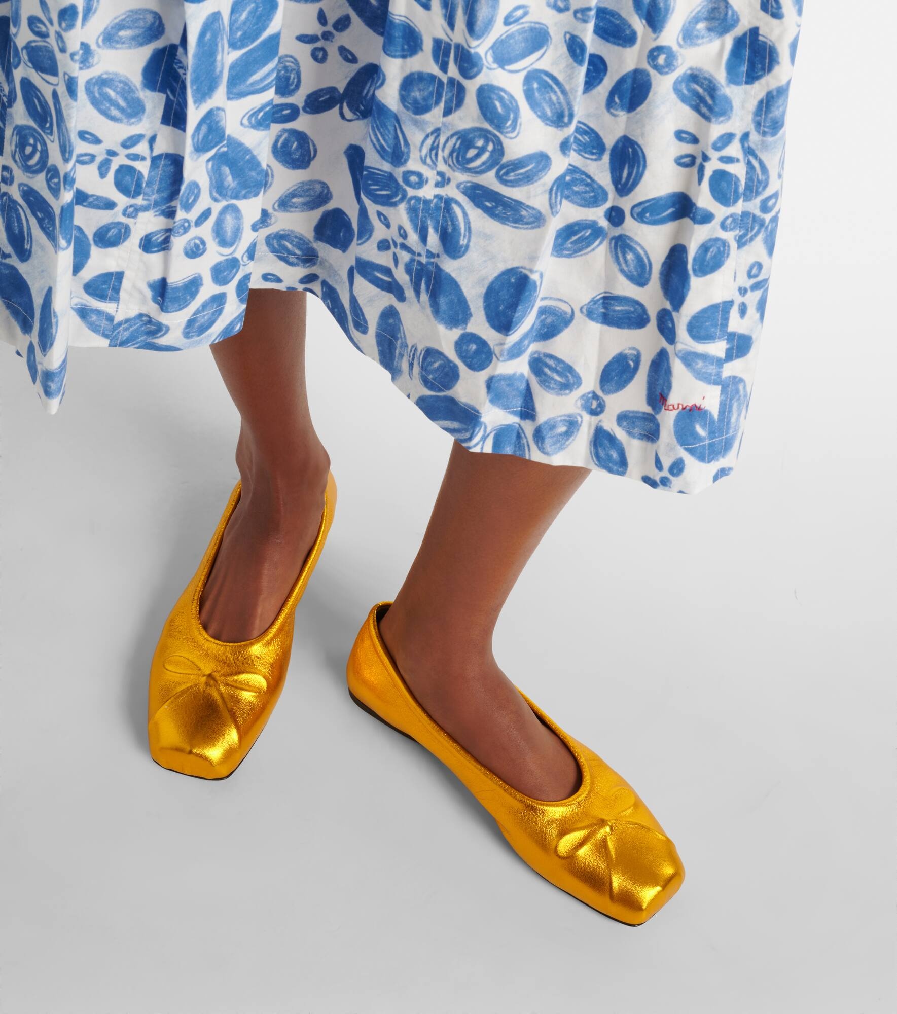 Little Bow leather ballet flats - 4