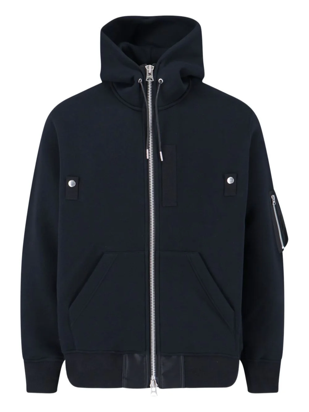 hooded zip-up sweatshirt - 1