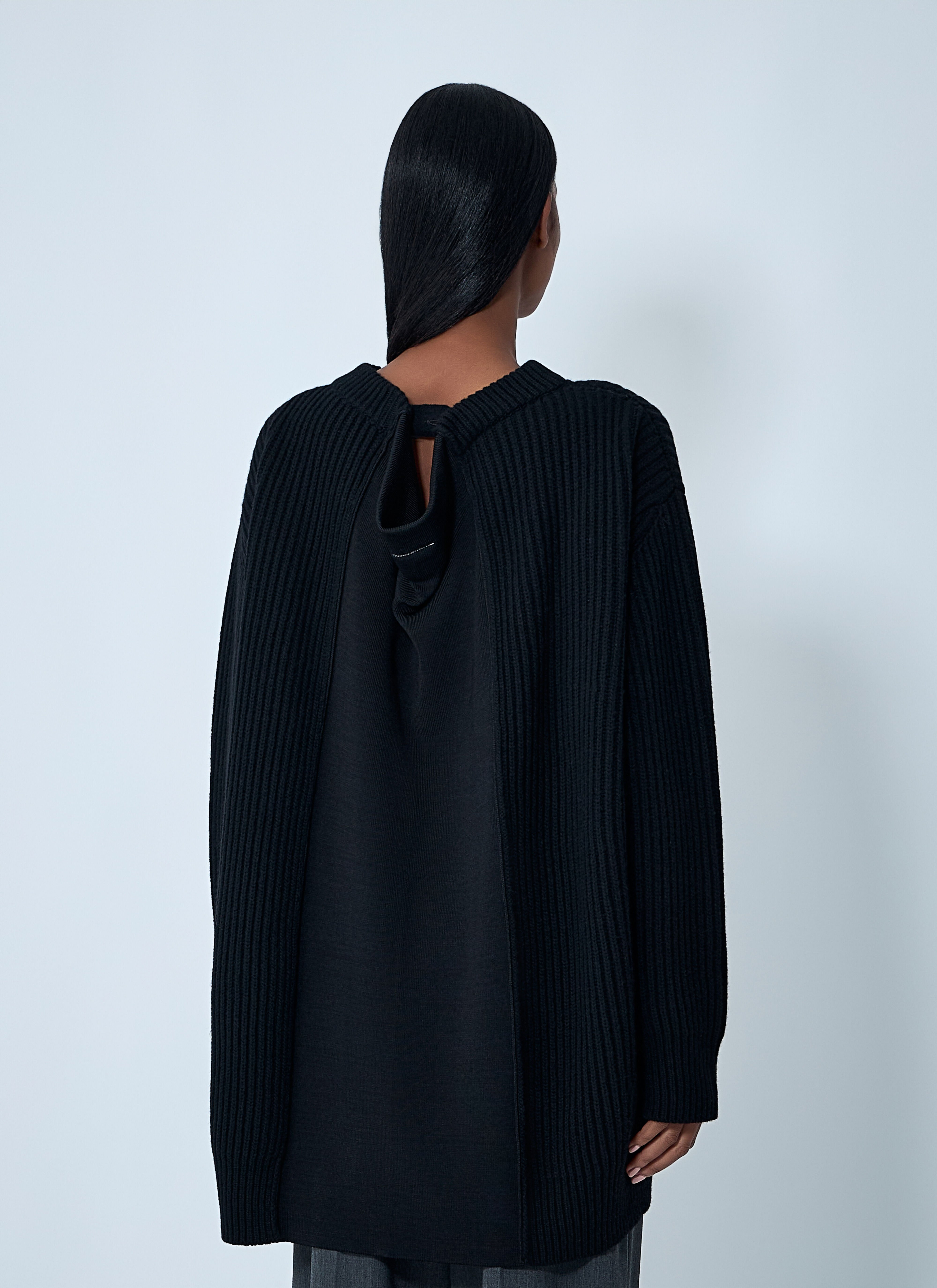 Contrast Panel Sweater - 4
