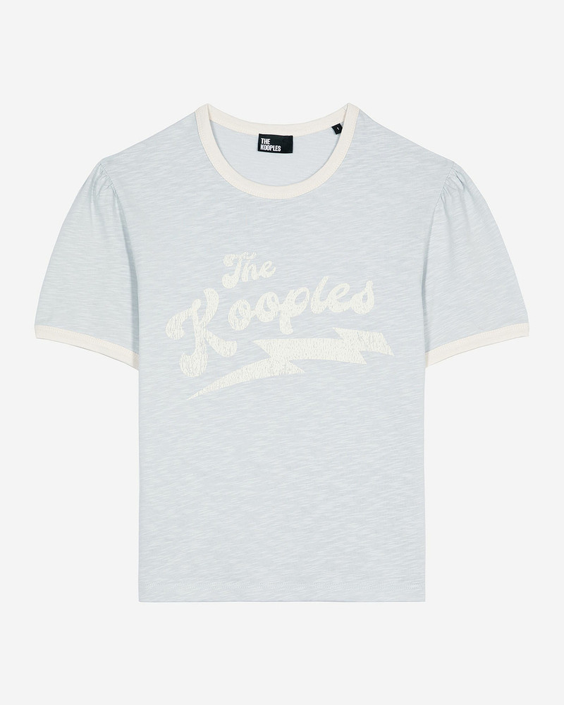 T-SHIRT WITH LIGHT BLUE SCREEN PRINT 1