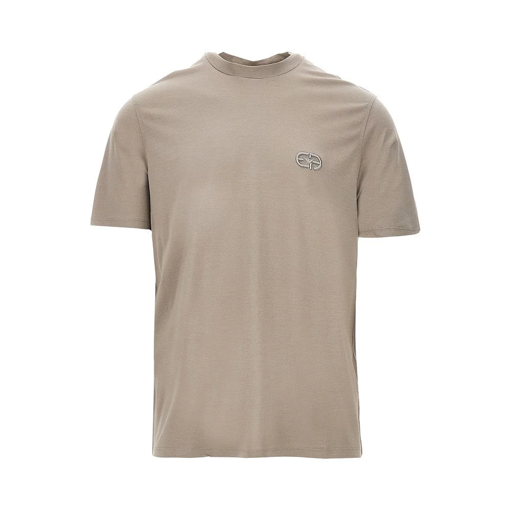 LYOCELL-BLEND JERSEY T-SHIRT WITH EMBROIDERY - 1