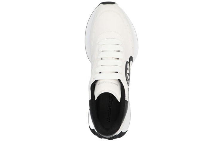 Alexander McQueen Sprint Runner Lace-Up Sneakers 'Beige White' 691342WIC959061 - 3