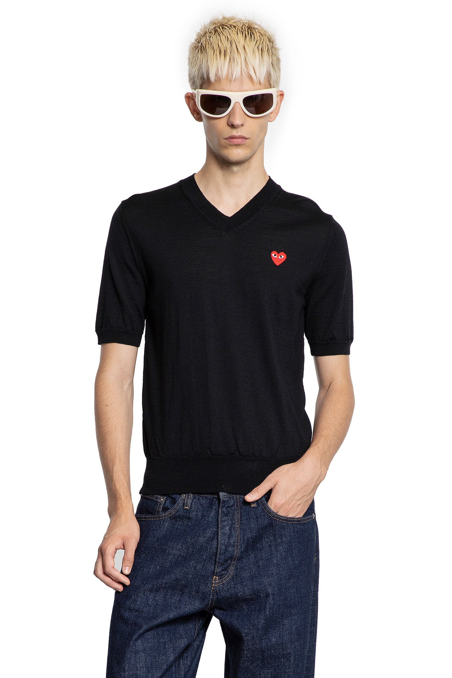 Heart-Wool-Knit-Short-Sleeve-Tee - 5