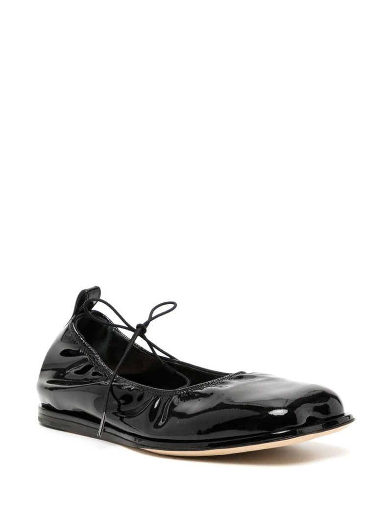 Simone Rocha heart-toe patent leather ballerina shoes outlook