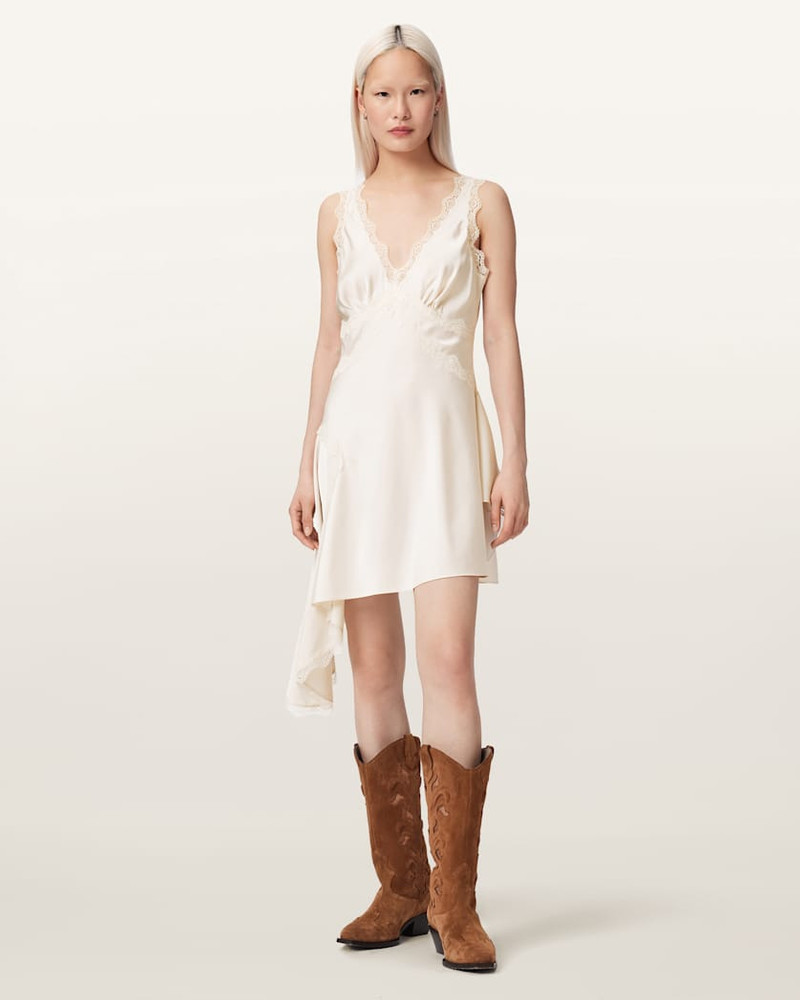 ILKA ASYMMETRIC LACE MINI DRESS 4