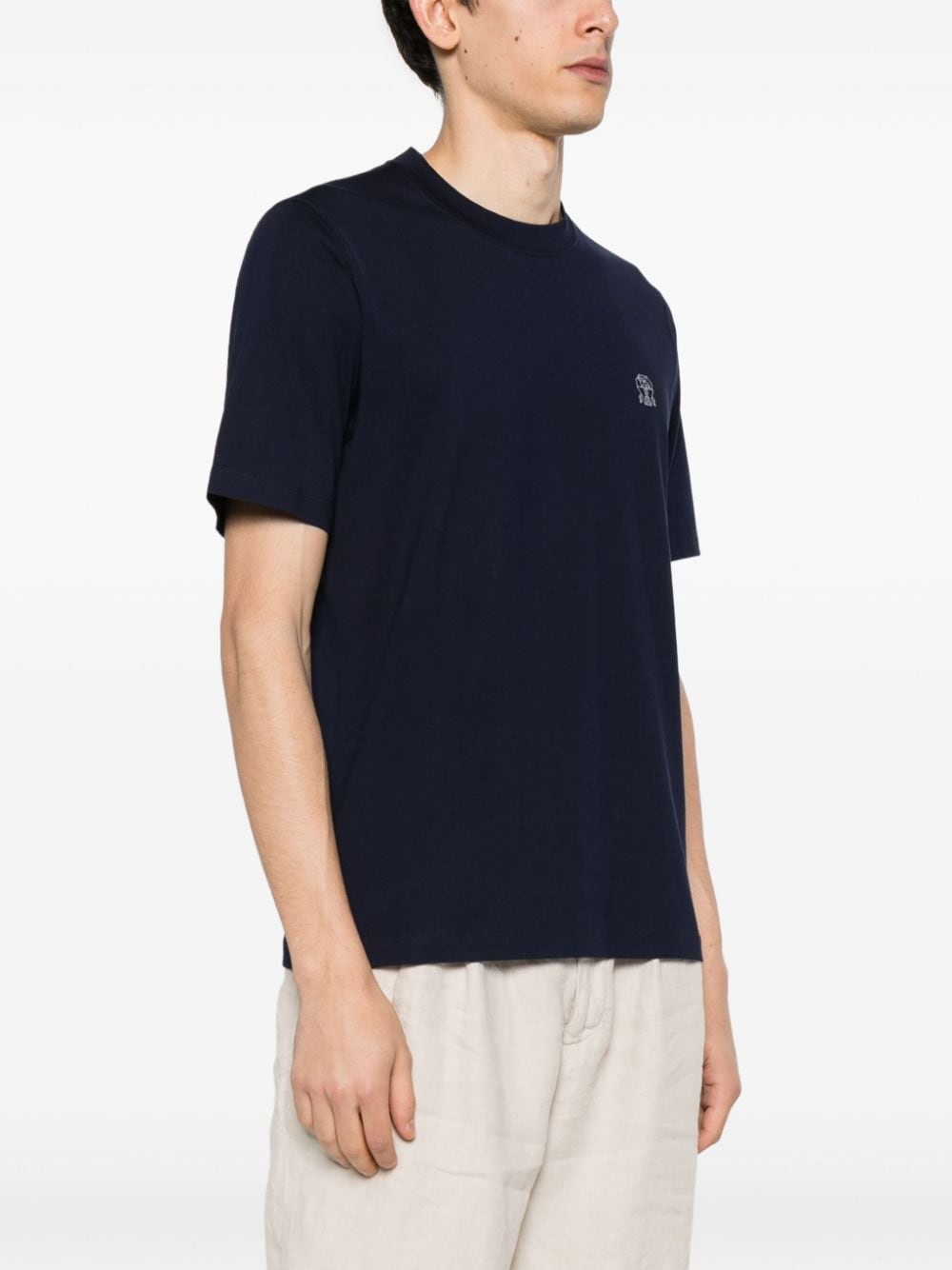 logo-print cotton T-shirt - 3