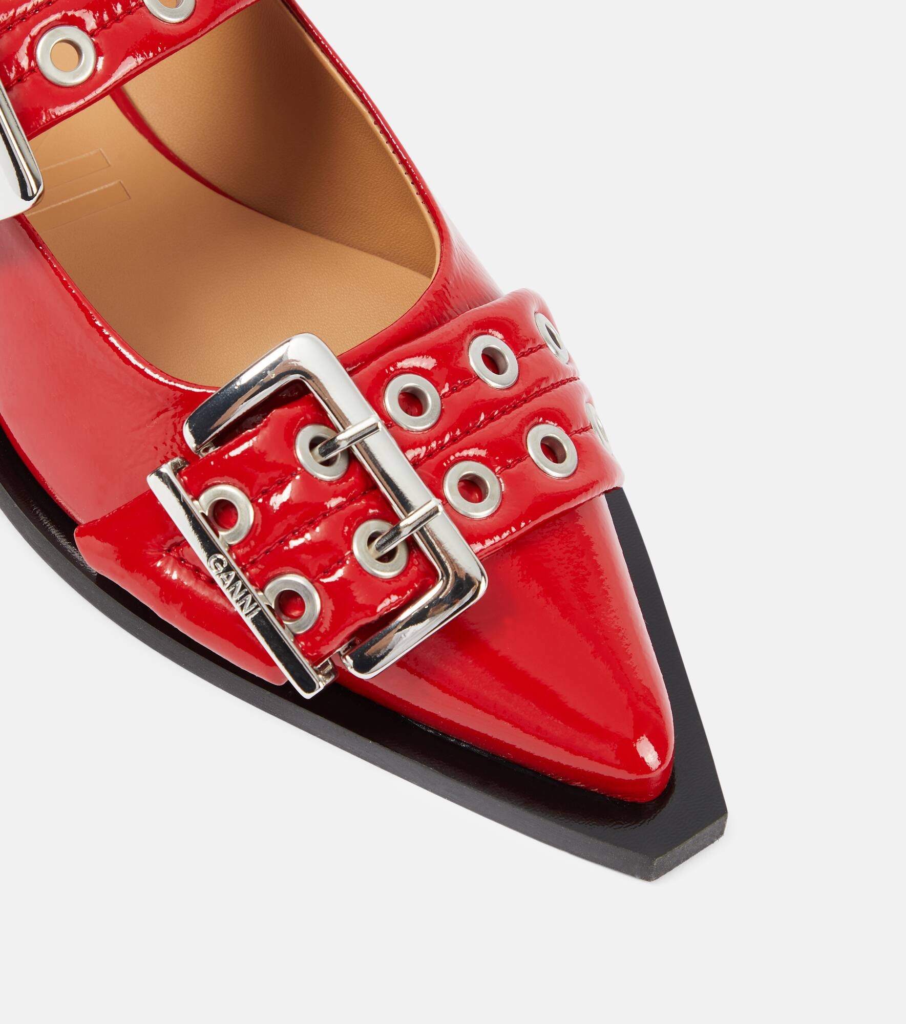 Faux leather slingback flats - 6