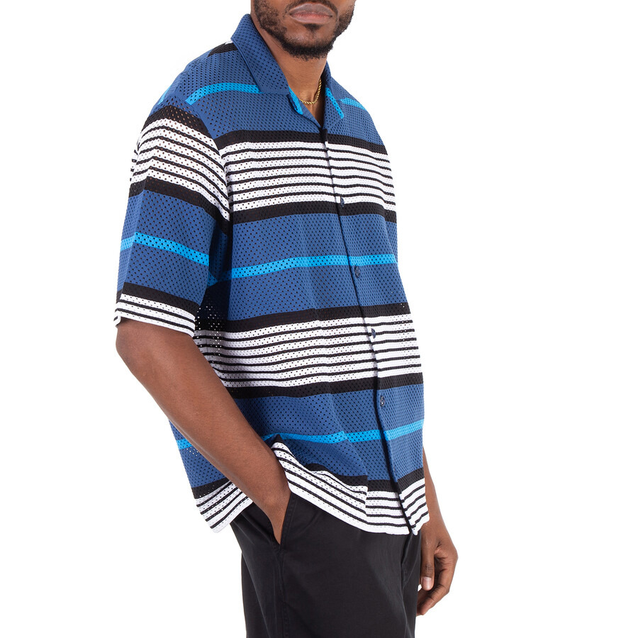 Burberry Striped Print Nylon Loose Shirt - 4