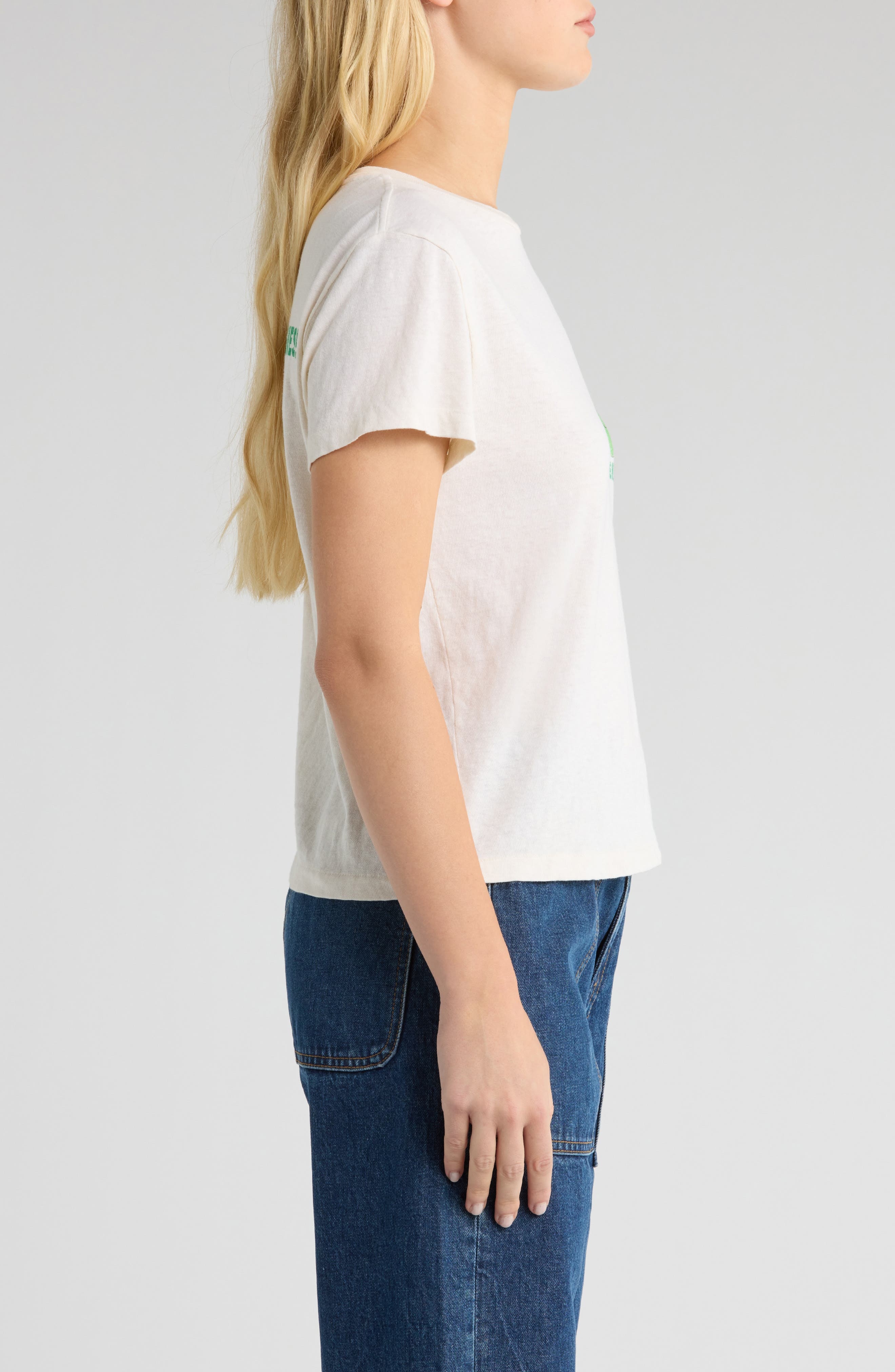 Re/Done Artichoke Cotton Graphic T-Shirt in Vintage White at Nordstrom - 3
