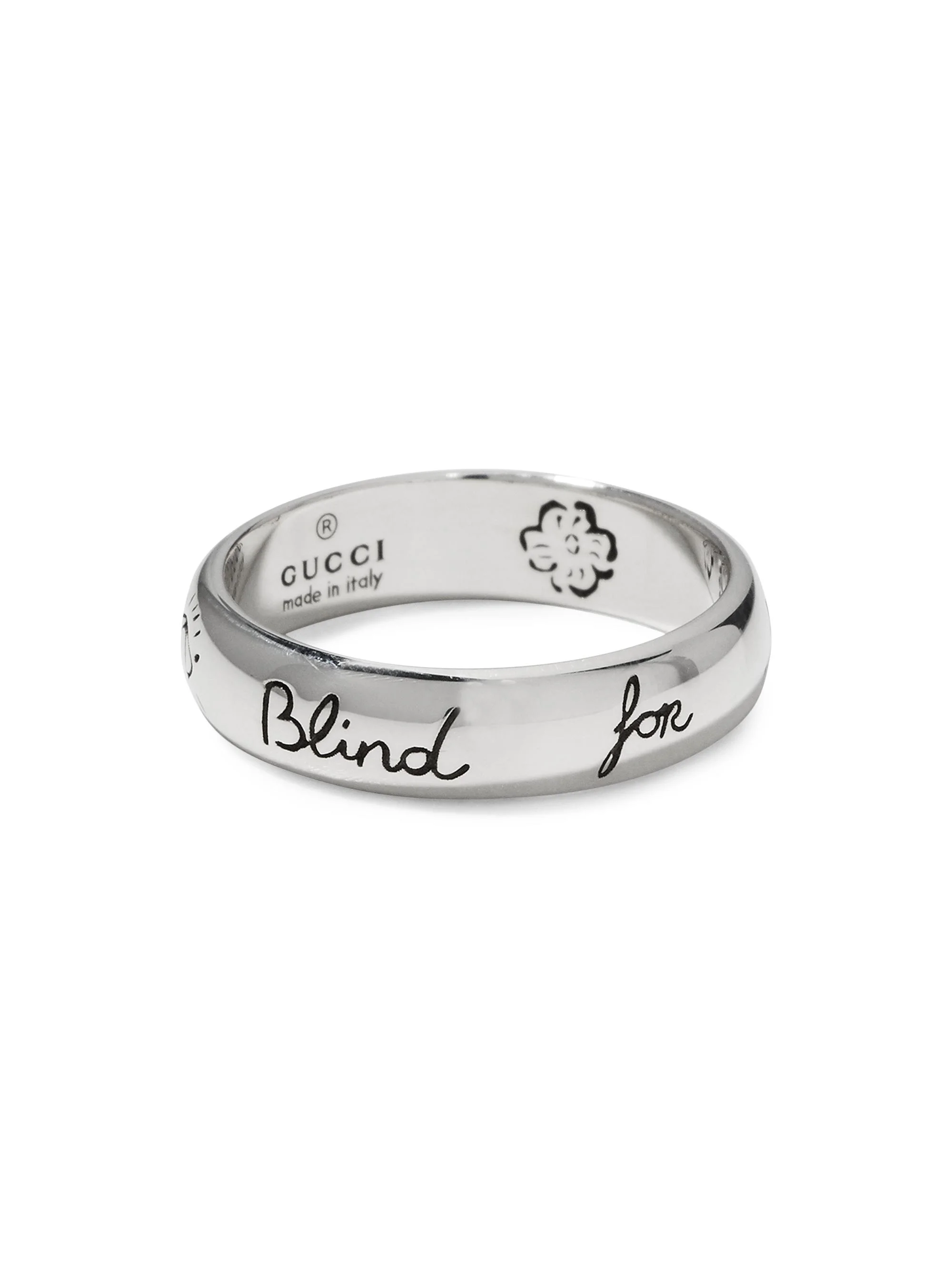 Women's Blind for Love Sterling Silver Band Ring - Silver - 1