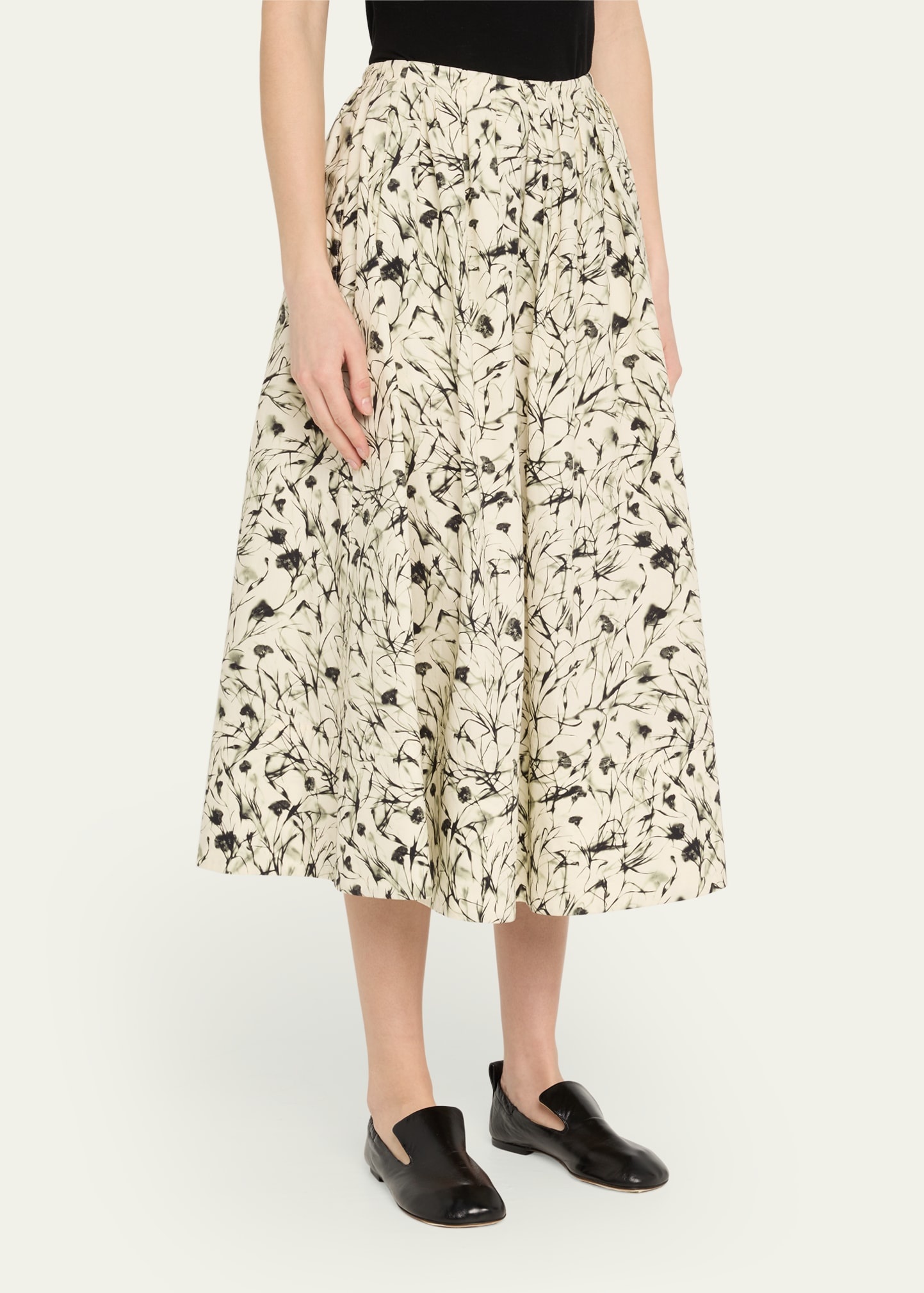Austin Printed Poplin Midi Skirt - 4