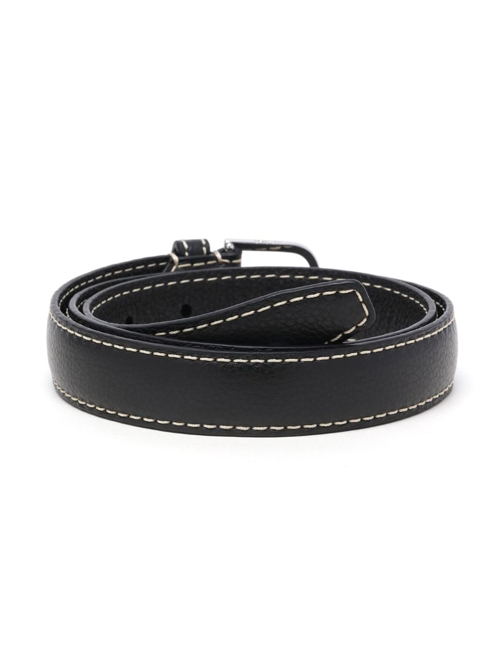 stitch-detail leather belt - 3