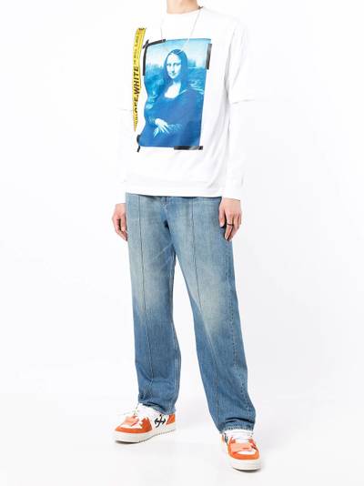 Off-White Monalisa-print long-sleeve cotton T-shirt outlook