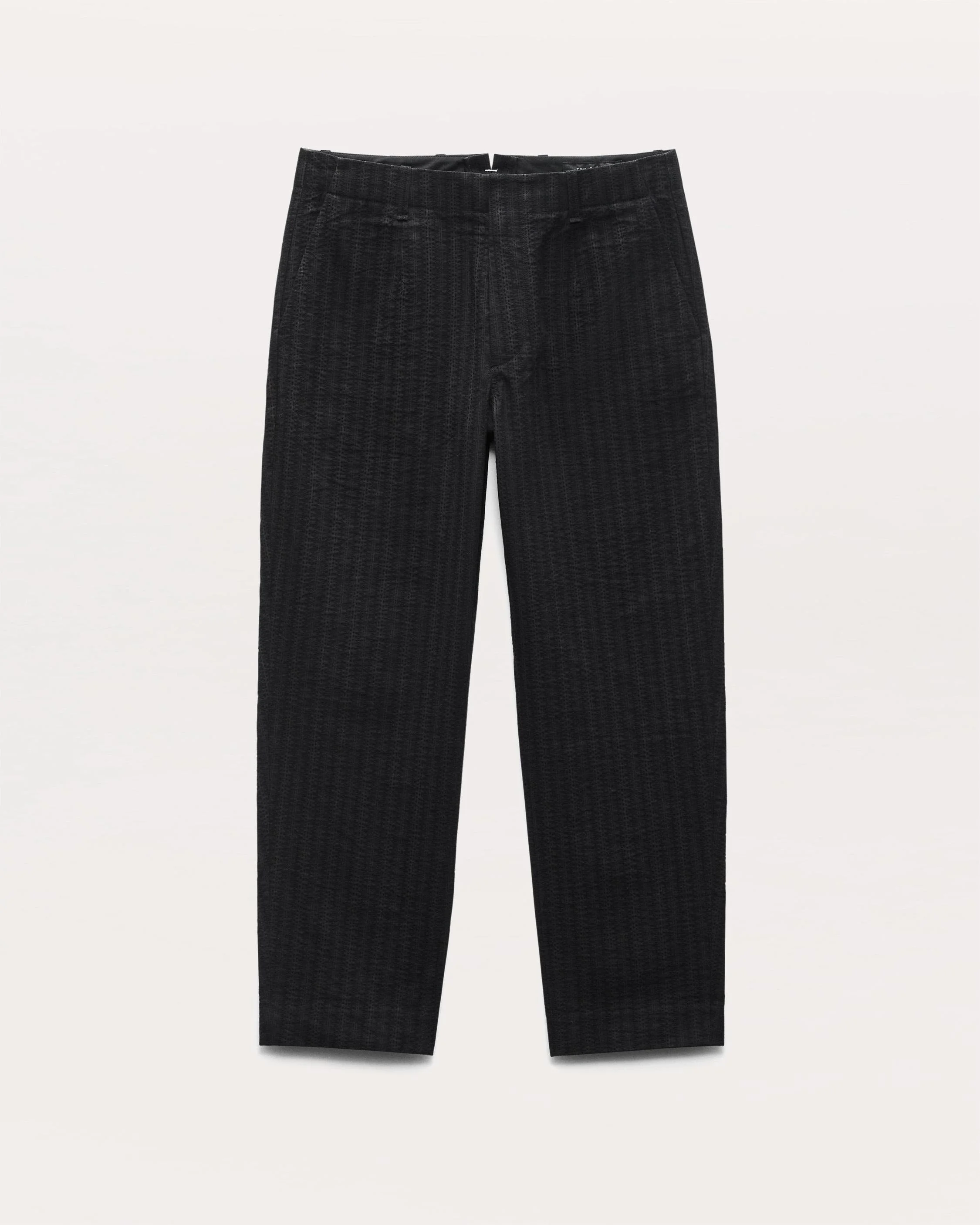 Shift Textured-Stripe Cotton-Silk Trousers - 1