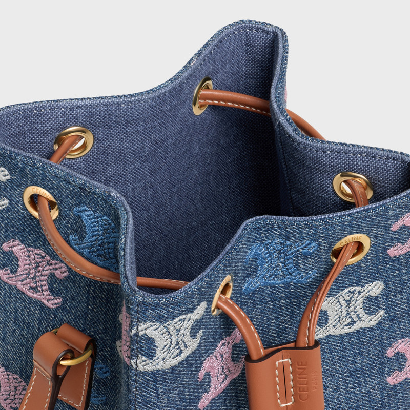 MICRO SAILOR IN DENIM WITH TRIOMPHE ALL OVER 4