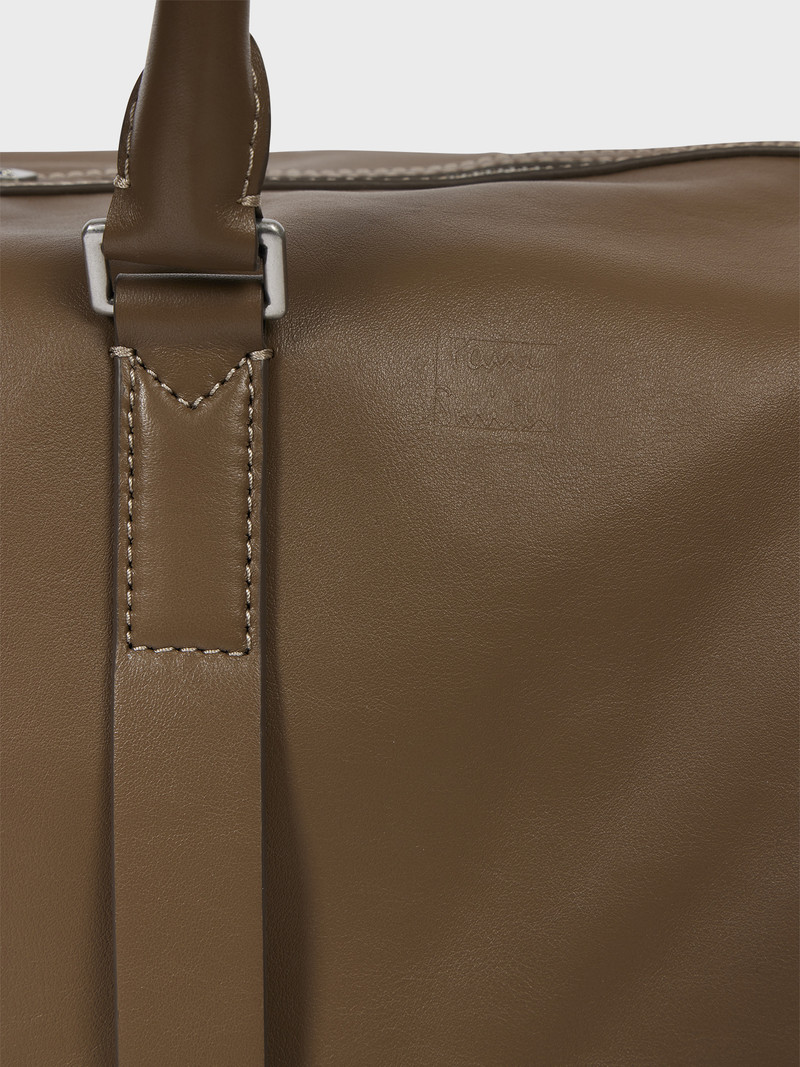 Brown Leather Duffle Bag 6