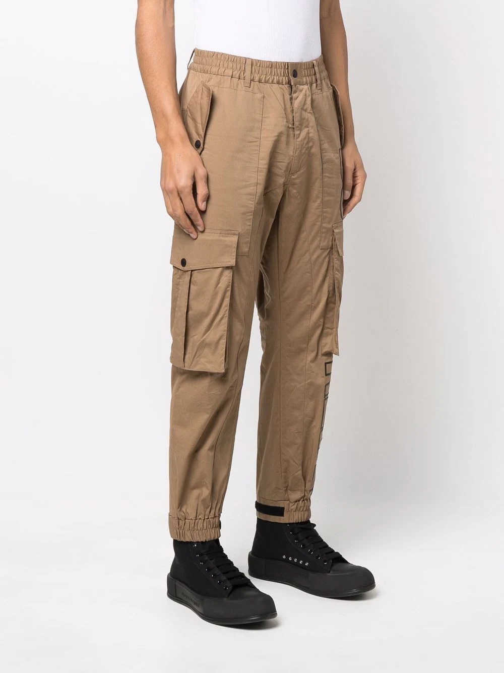 logo-print cargo pants - 3