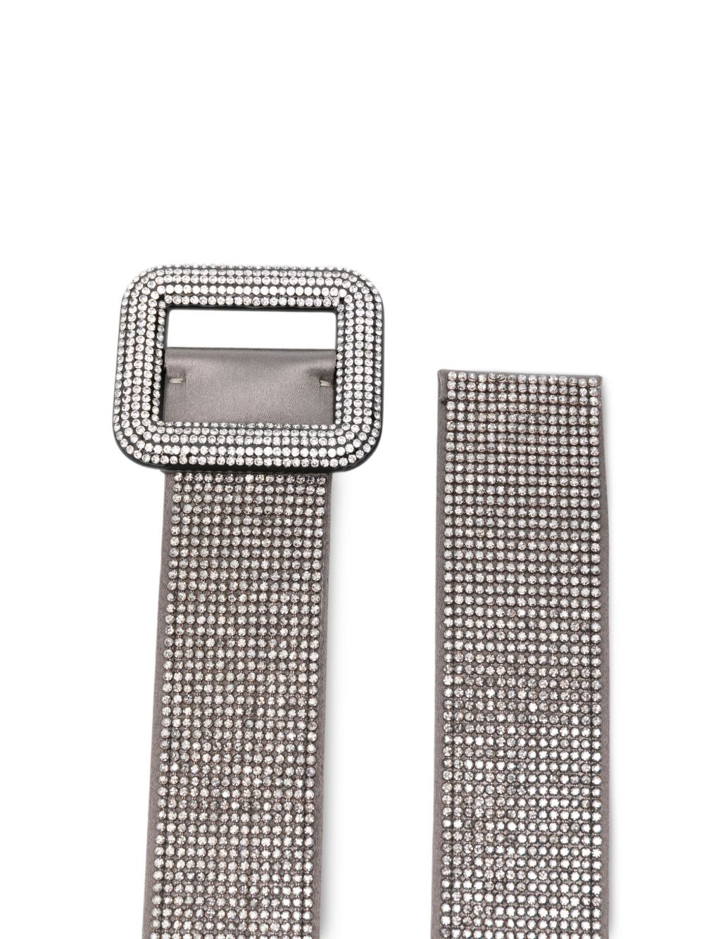 crystal-embellished buckle belt - 2