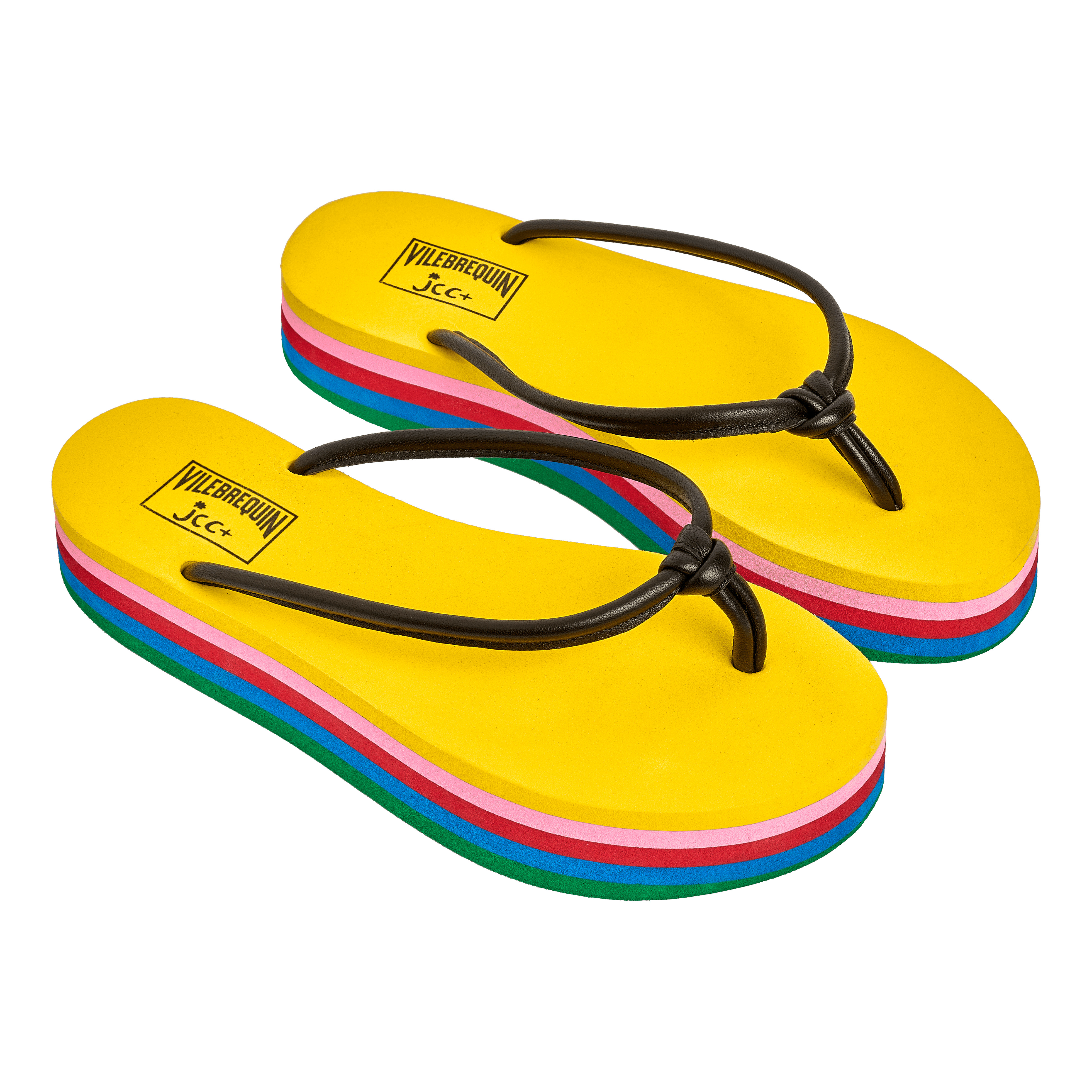 Women multicolor plateform flipflop - Vilebrequin x JCC+ - Limited Edition - 1