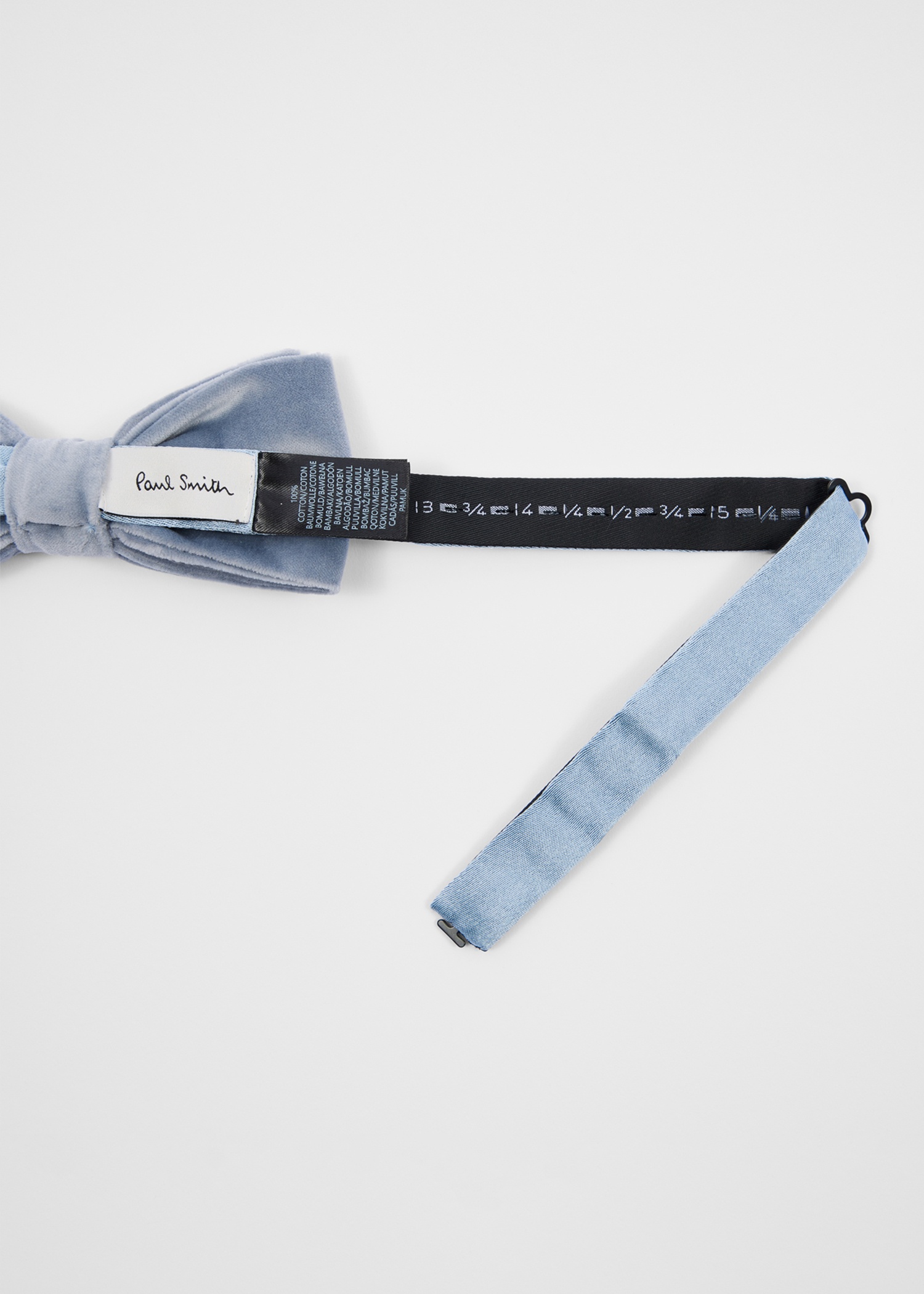 Dusky Blue Velvet Bow Tie - 2