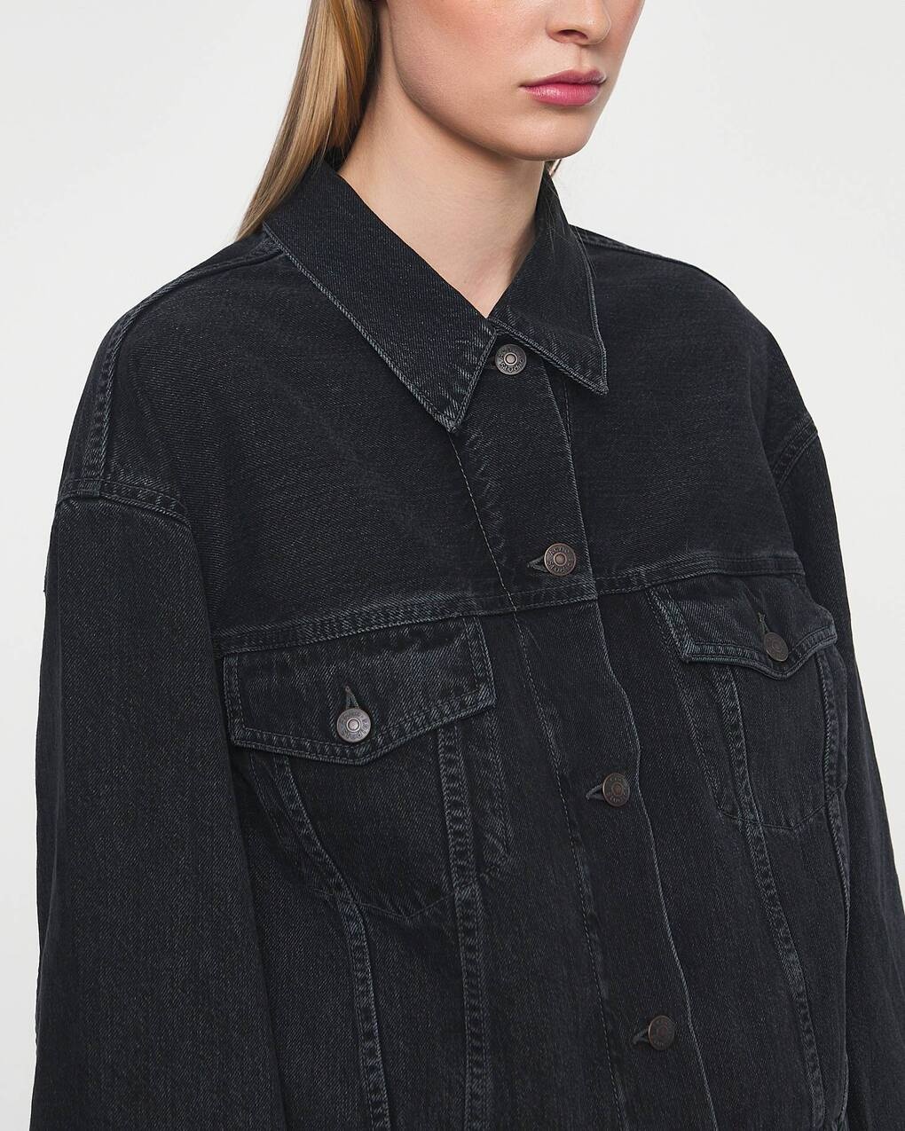 Jacket Relaxed Fit Denim  Black - 5
