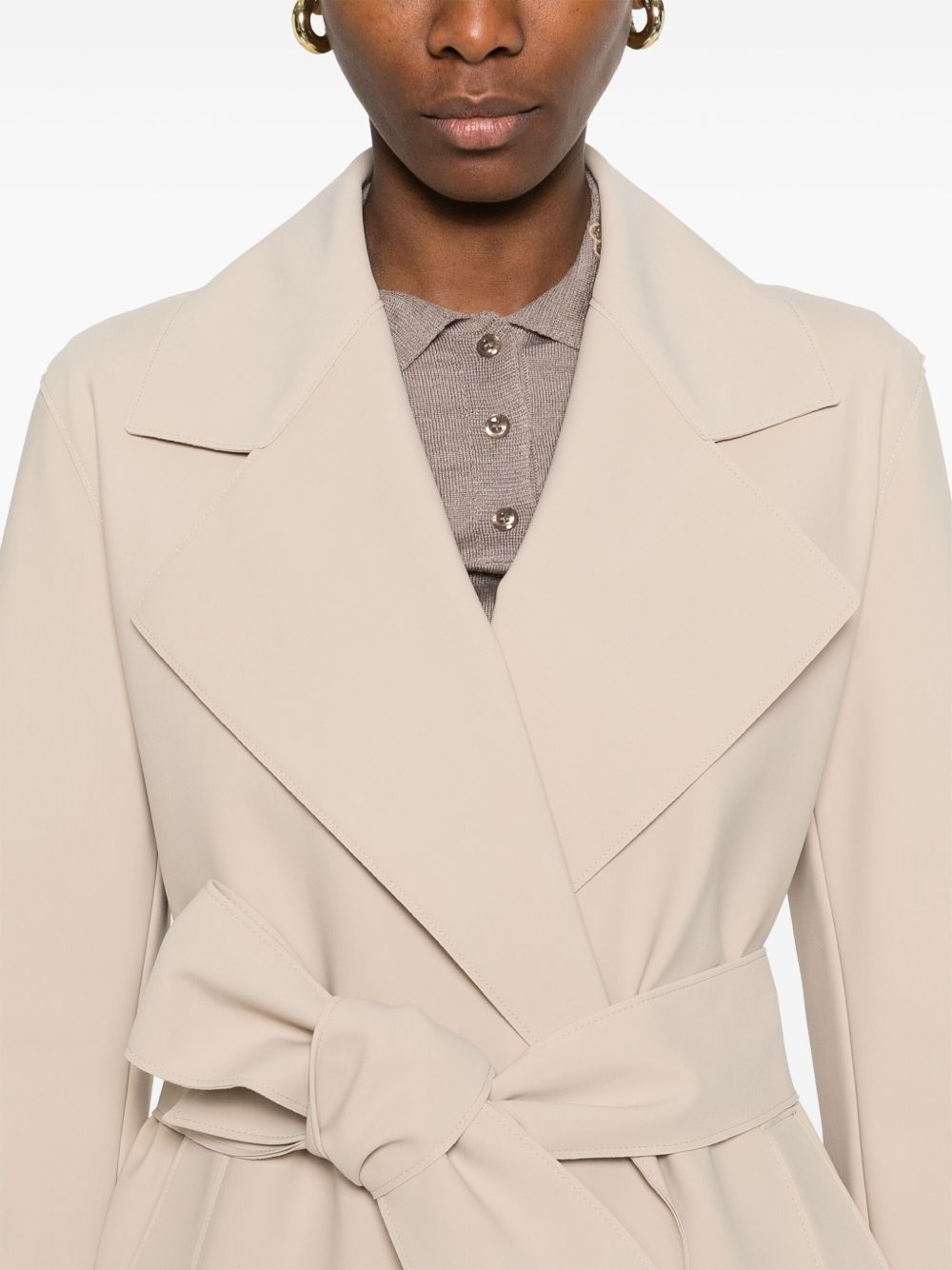 belted scuba coat - 5