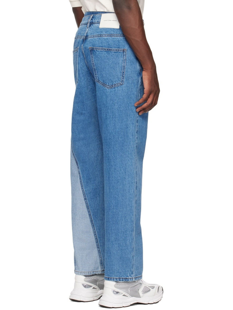 Blue Paneled Jeans 3