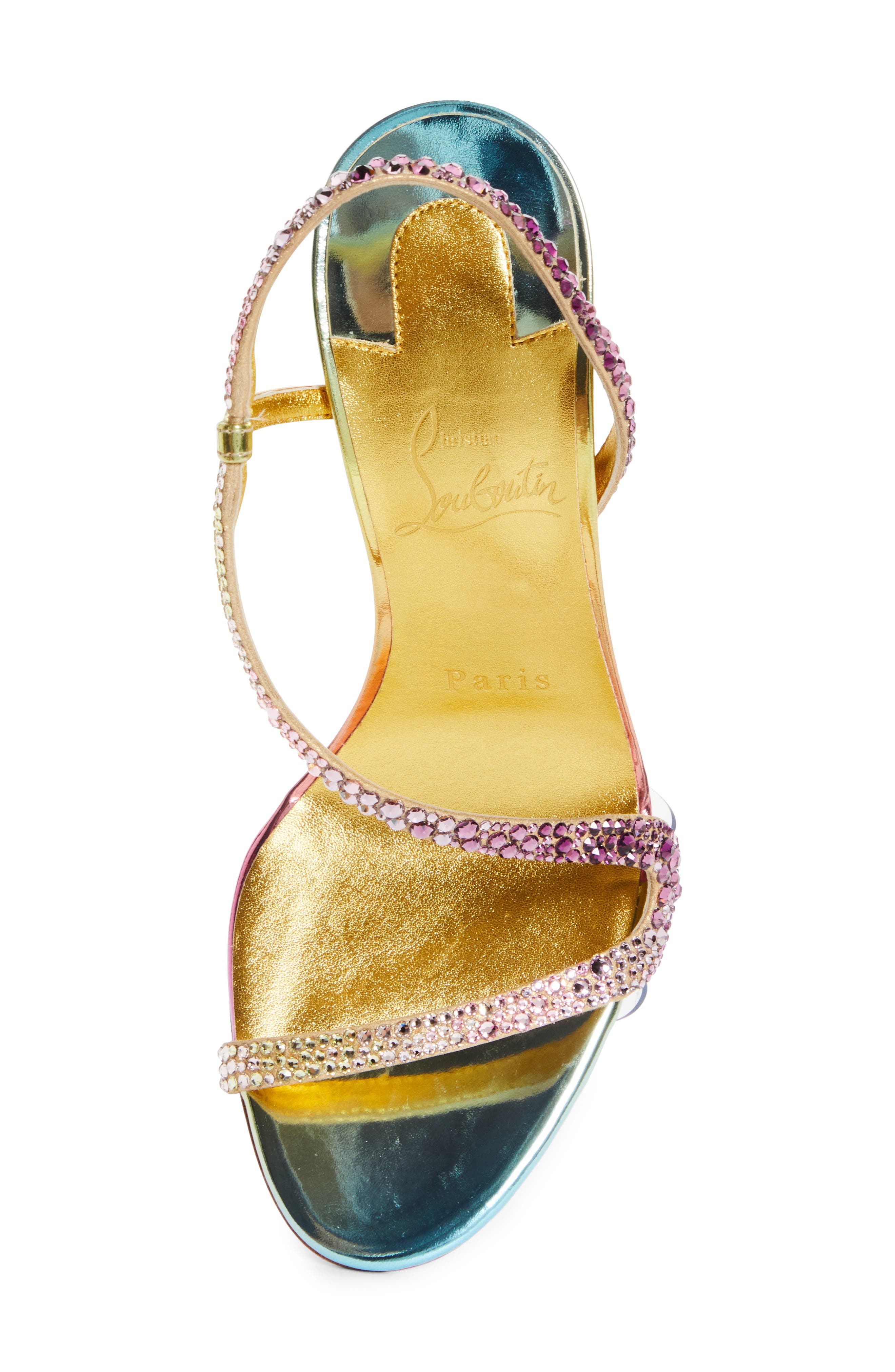 Christian Louboutin Rosalie Iridescent Slingback Sandal in Boreal/Multi/Lin Gold at Nordstrom - 5