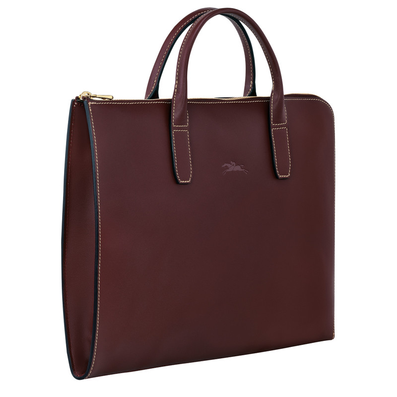 Le Foulonné Briefcase Plum - Leather 3