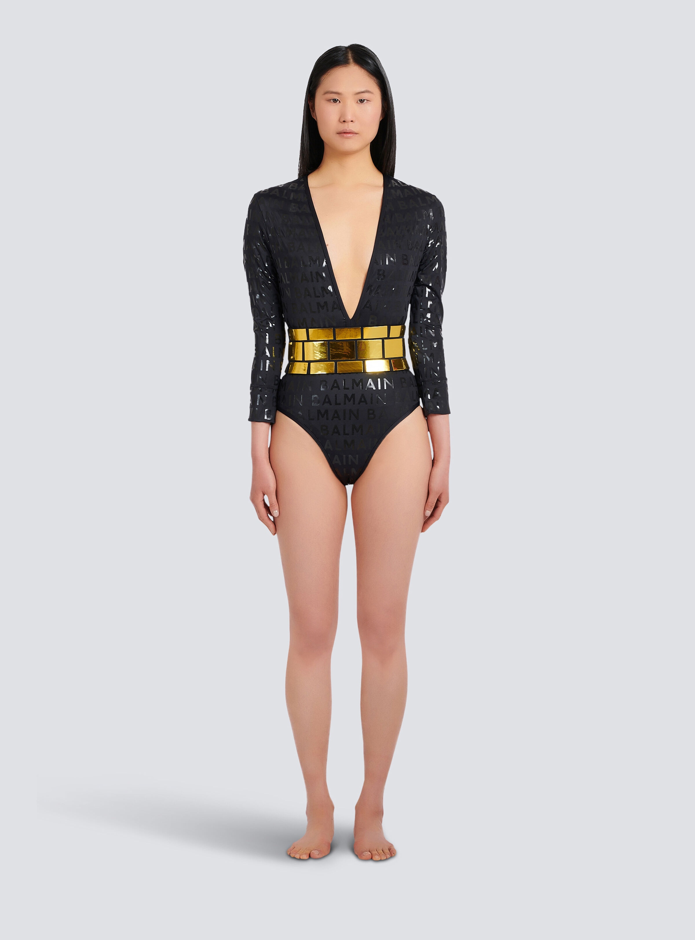 Balmain logo swimsuit - 3